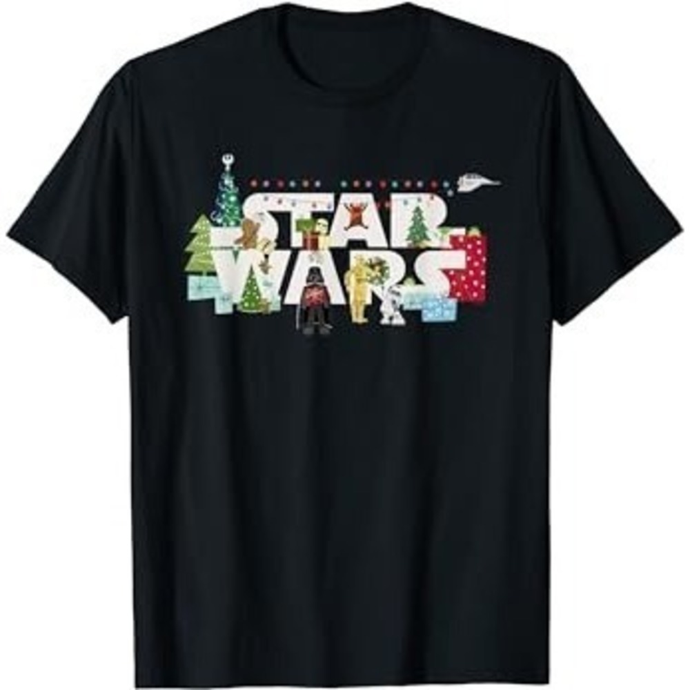Star Wars Christmas Logo Holiday Sci Fi Fan Celebration T-Shirt